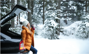 Girl in the snow